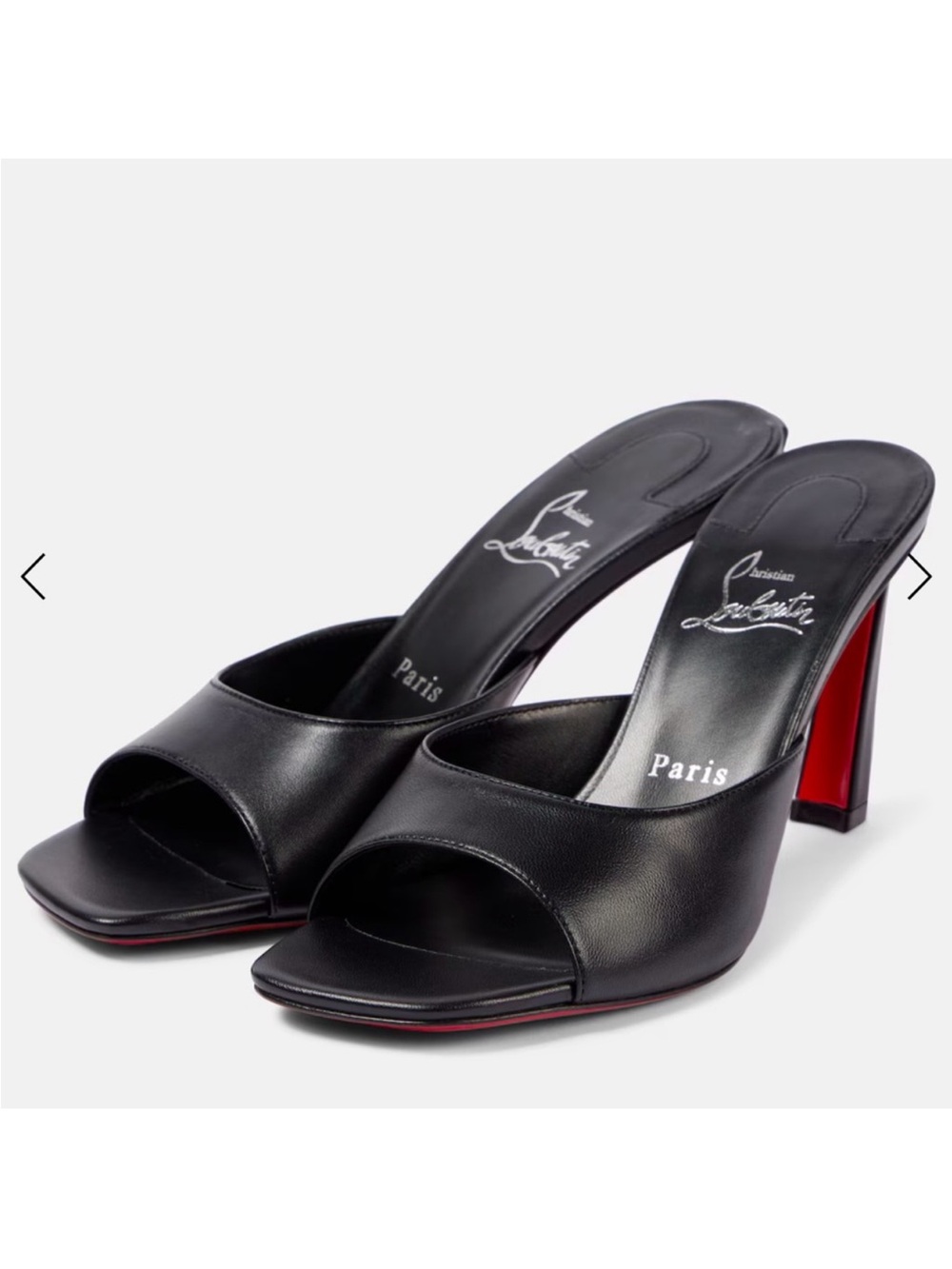 Christian Louboutin Black Leather Condora 85mm